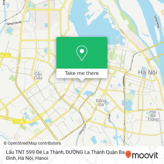 Lẩu TNT 599 Đê La Thành, ĐƯỜNG La Thành Quận Ba Đình, Hà Nội map