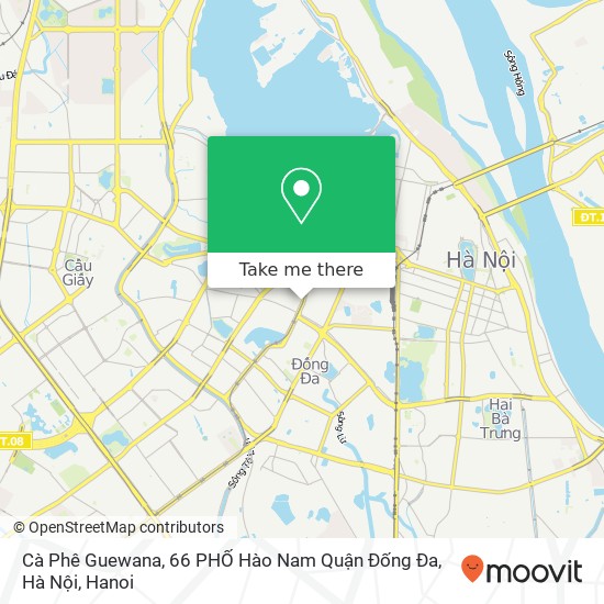 Cà Phê Guewana, 66 PHỐ Hào Nam Quận Đống Đa, Hà Nội map