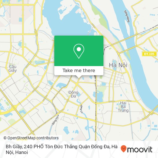 Bh Giầy, 240 PHỐ Tôn Đức Thắng Quận Đống Đa, Hà Nội map