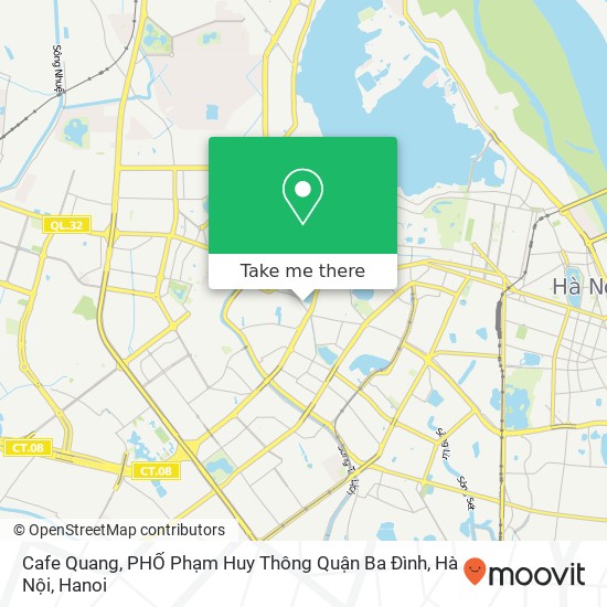 Cafe Quang, PHỐ Phạm Huy Thông Quận Ba Đình, Hà Nội map
