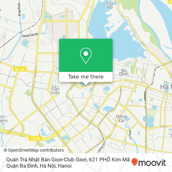 Quán Trà Nhật Bản Gion-Club Gion, 621 PHỐ Kim Mã Quận Ba Đình, Hà Nội map