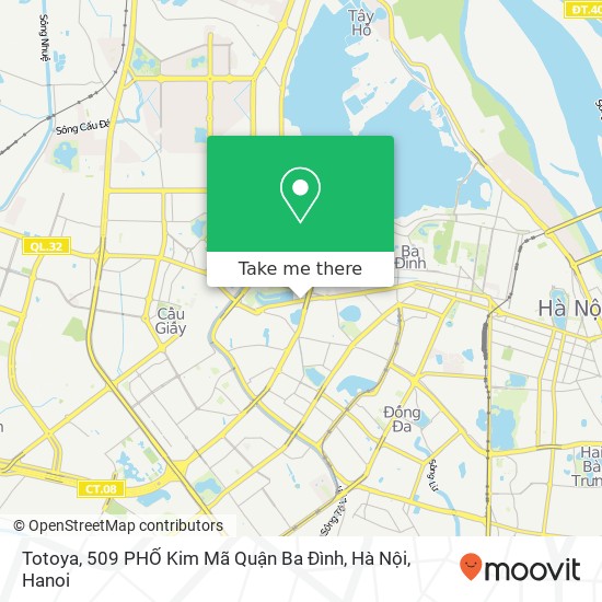 Totoya, 509 PHỐ Kim Mã Quận Ba Đình, Hà Nội map