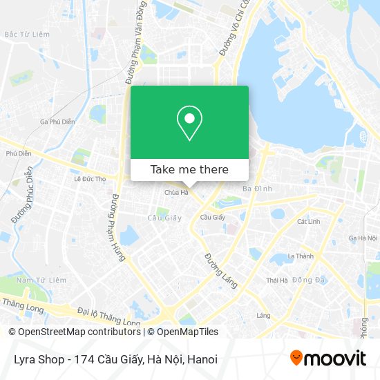 Lyra Shop - 174 Cầu Giấy, Hà Nội map