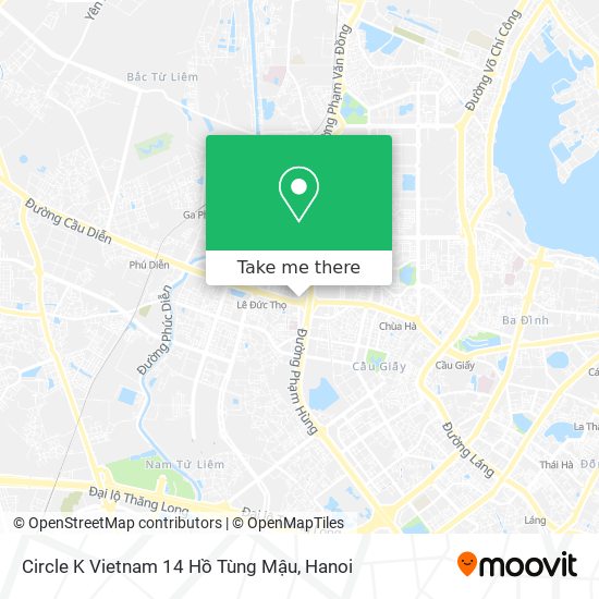 Circle K Vietnam 14 Hồ Tùng Mậu map