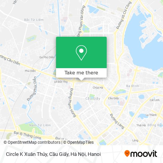 Circle K Xuân Thủy, Cầu Giấy, Hà Nội map