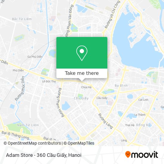 Adam Store - 360 Cầu Giấy map