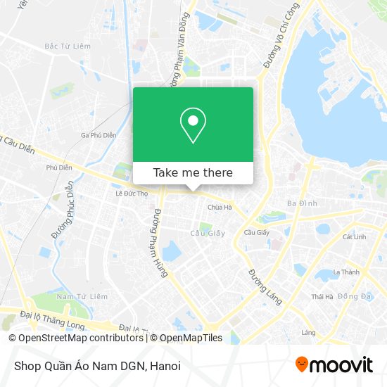 Shop Quần Áo Nam DGN map