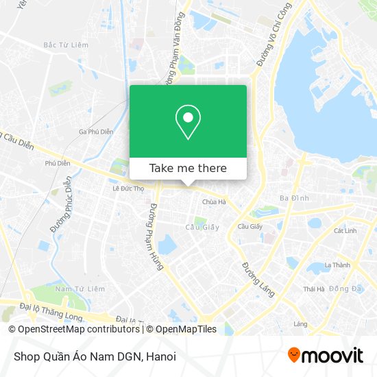 Shop Quần Áo Nam DGN map