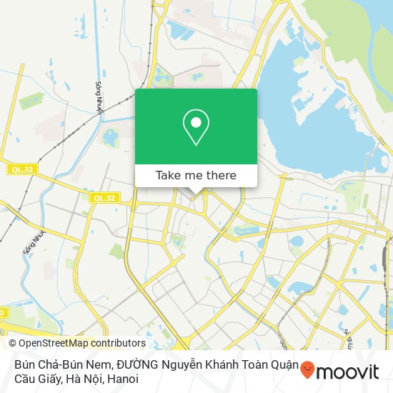 Bún Chả-Bún Nem, ĐƯỜNG Nguyễn Khánh Toàn Quận Cầu Giấy, Hà Nội map