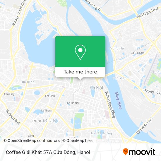 Coffee Giải Khát 57A Cửa Đông map