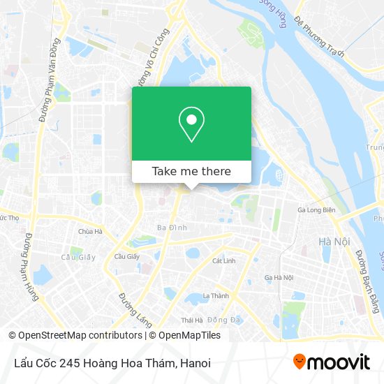 Lẩu Cốc 245 Hoàng Hoa Thám map