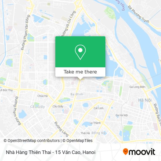 Nhà Hàng Thiên Thai - 15 Văn Cao map
