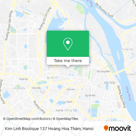 Kim Linh Boutique 137 Hoàng Hoa Thám map