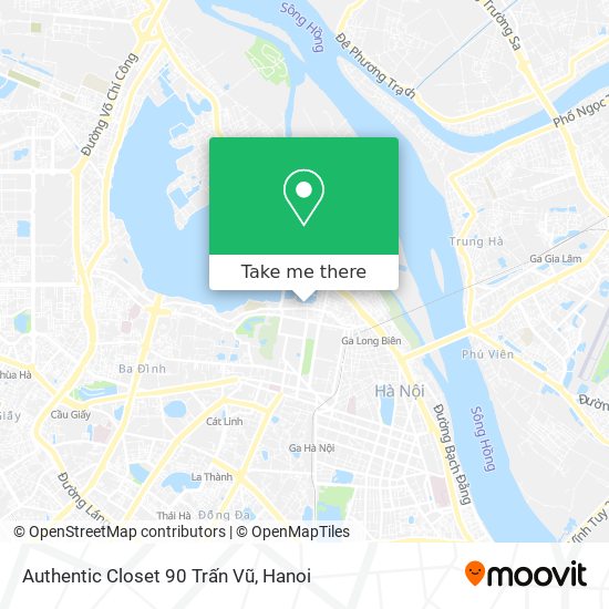Authentic Closet 90 Trấn Vũ map