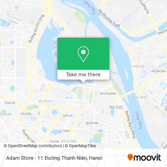 Adam Store - 11 Đường Thanh Niên map