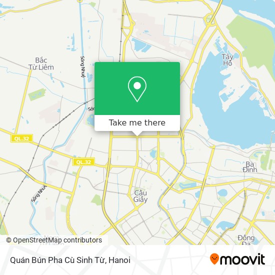 Quán Bún Pha Cù Sinh Từ map