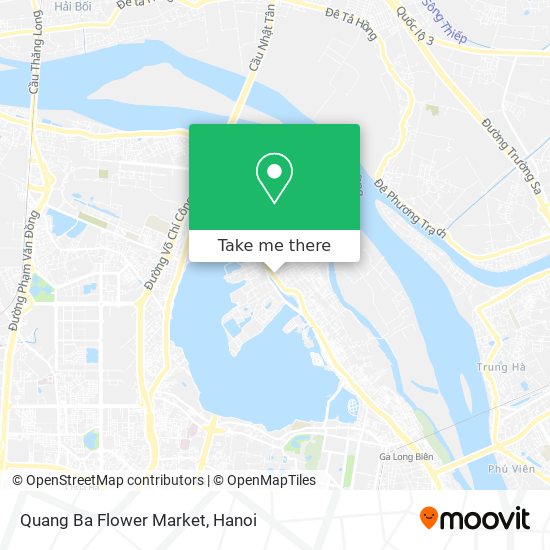Quang Ba Flower Market map