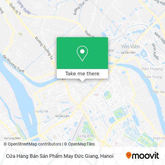 Cửa Hàng Bán Sản Phẩm May Đức Giang map