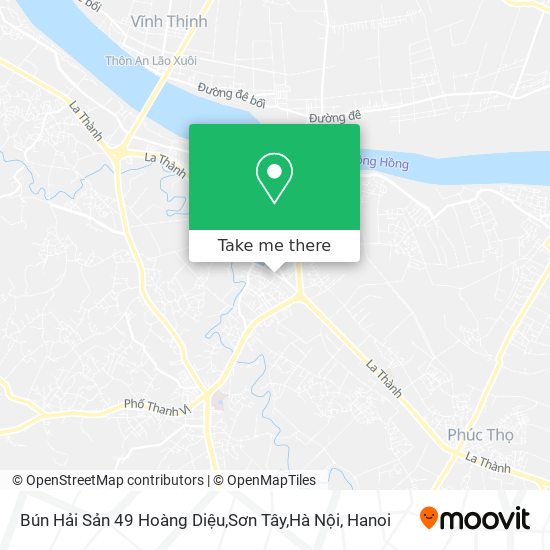 Bún Hải Sản 49 Hoàng Diệu,Sơn Tây,Hà Nội map