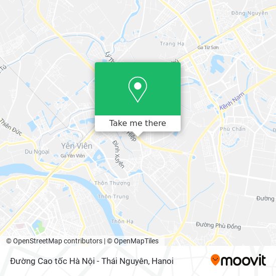 Đường Cao tốc Hà Nội - Thái Nguyên map