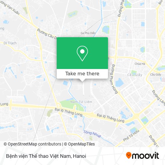 How to get to Bệnh viện Thể thao Việt Nam in Mỹ Đình 1 by Bus?