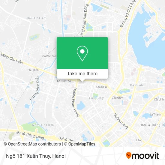 Ngõ 181 Xuân Thuy map