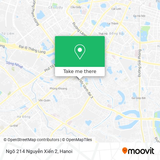 Ngõ 214 Nguyễn Xiển 2 map
