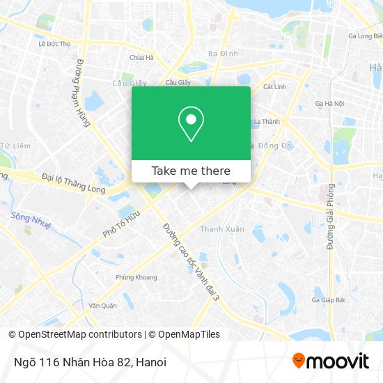 Ngõ 116 Nhân Hòa 82 map