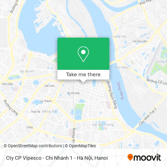 Cty CP Vipesco - Chi Nhánh 1 - Hà Nội map