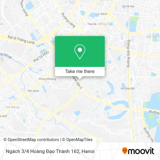 Ngách 3/4 Hoàng Đạo Thành 162 map