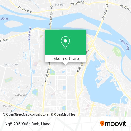 Ngõ 205 Xuân Đỉnh map