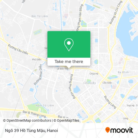 Ngõ 39 Hồ Tùng Mậu map