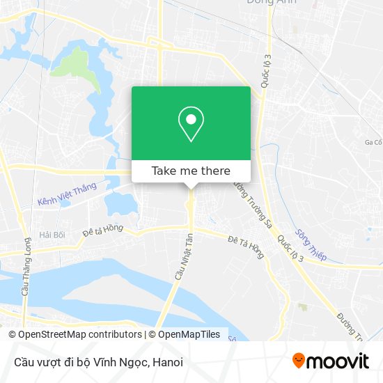 Cầu vượt đi bộ Vĩnh Ngọc map