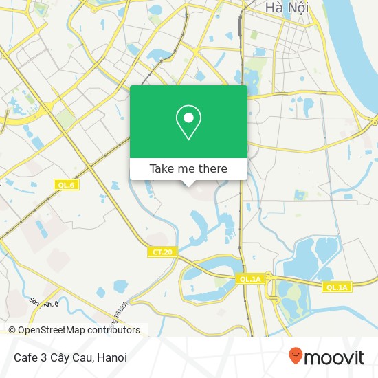 Cafe 3 Cây Cau map