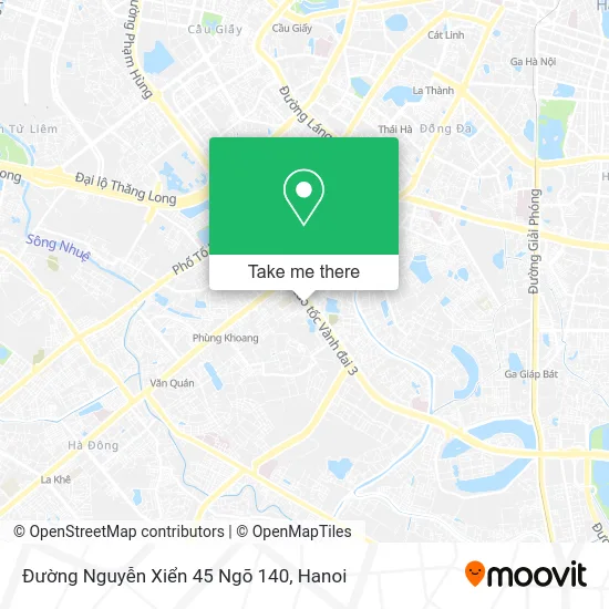 Đường Nguyễn Xiển 45 Ngõ 140 map