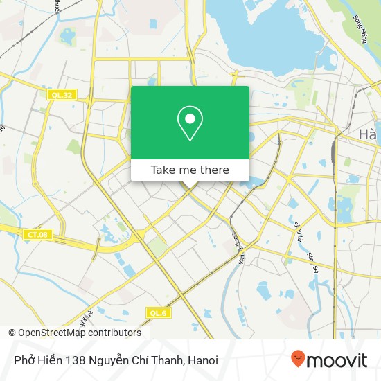 Phở Hiền 138 Nguyễn Chí Thanh map