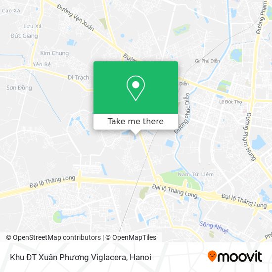 Khu ĐT Xuân Phương Viglacera map