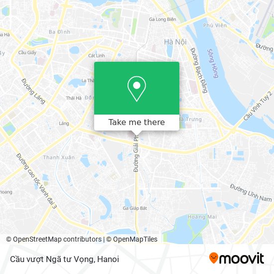 Cầu vượt Ngã tư Vọng map
