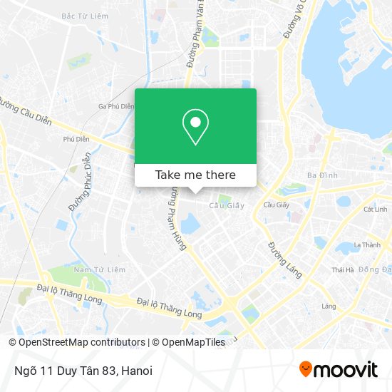 Ngõ 11 Duy Tân 83 map