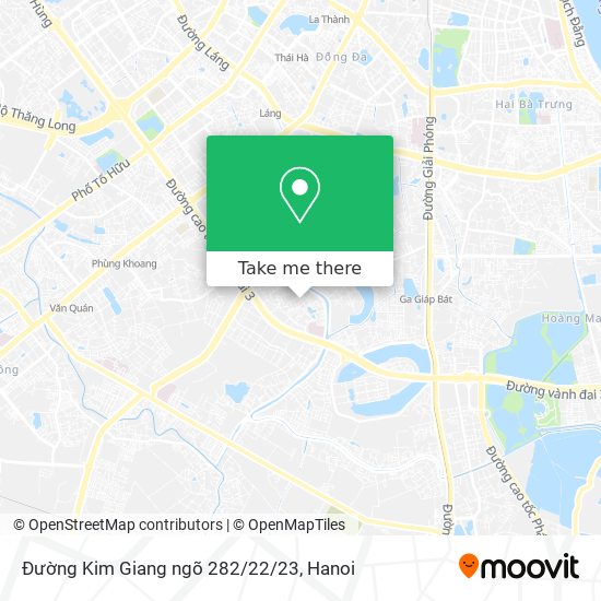 Đường Kim Giang ngõ 282/22/23 map