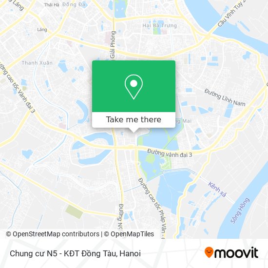 Chung cư N5 - KĐT Đồng Tàu map