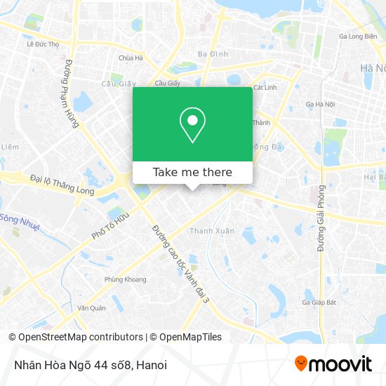 Nhân Hòa Ngõ 44 số8 map
