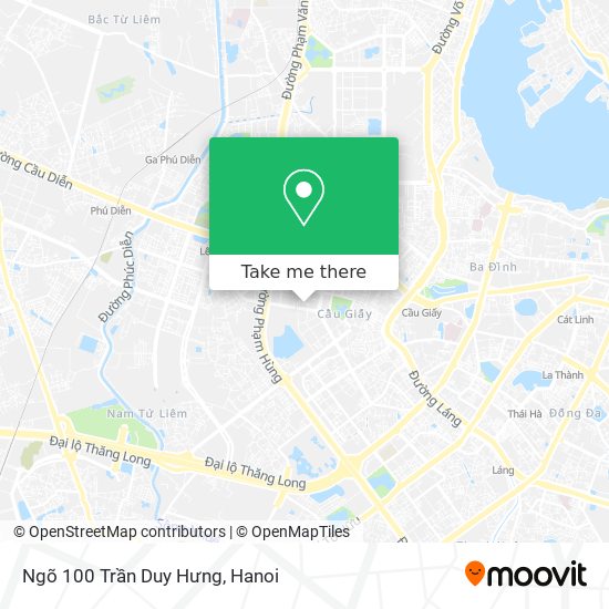 Ngõ 100 Trần Duy Hưng map
