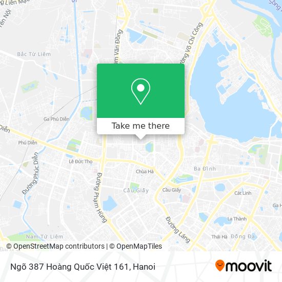 Ngõ 387 Hoàng Quốc Việt 161 map