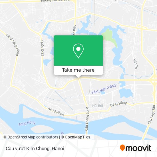 Cầu vượt Kim Chung map