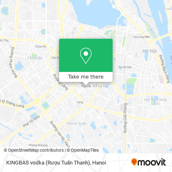 KINGBAS vodka (Rượu Tuấn Thanh) map