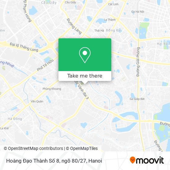 Hoàng Đạo Thành Số 8, ngõ 80 / 27 map