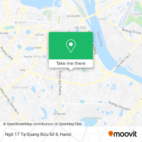 Ngõ 17 Tạ Quang Bửu Số 8 map