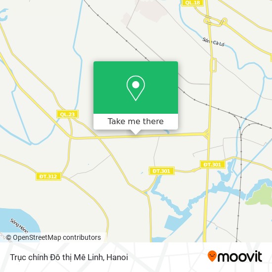 Trục chính Đô thị Mê Linh map