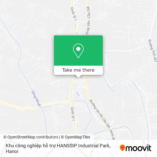 Khu công nghiệp hỗ trợ HANSSIP Industrial Park map